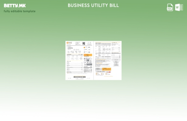 Модерен стил India Torrent Power шаблон за деловна сметка за комунални услуги